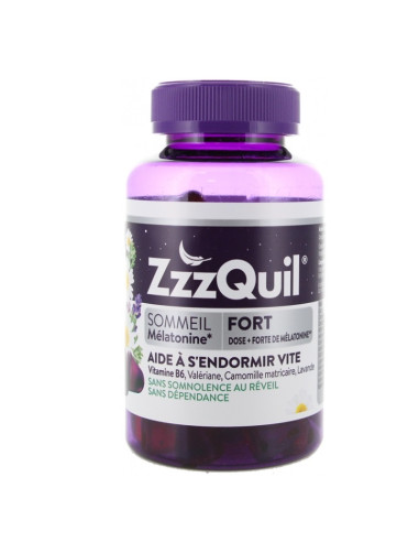 Zzz Quil Fort Sommeil. 60 gommes Fruits des bois