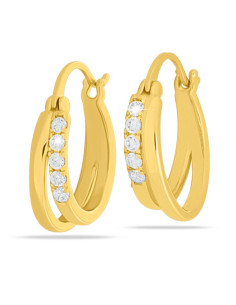 Jewels Doubles Créoles Dorées Hypoallergénique. x1 paire