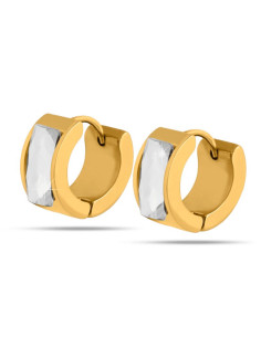 Jewels Boucles d'oreilles Créoles larges Dorées Hypoallergénique. x1 paire
