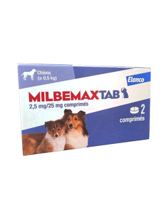 boite allongée bleu et blanche avec chien dessiné dessus