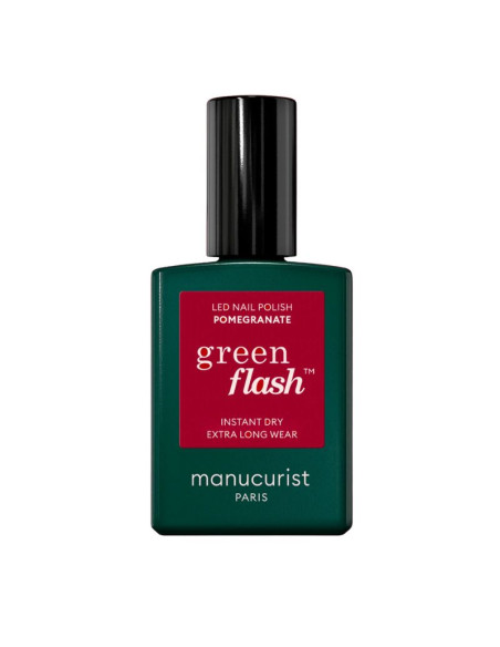 Manucurist Green Flash Vernis Semi-permanent Pomegranate. 15ml