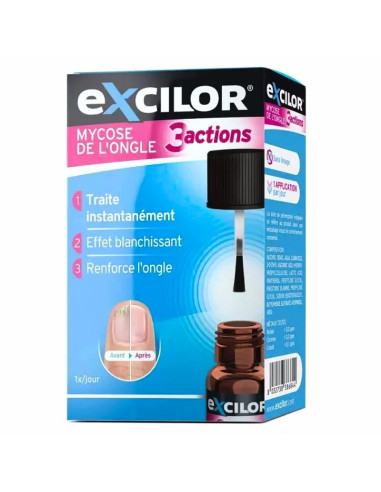 Excilor Triple Action Traitement mycose des ongles. 7ml