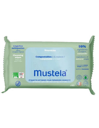 Mustela Bébé Enfant Lingette verte...