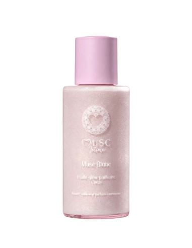 Must Intime Huile glow pailletée Corps Musc Blanc 100ml