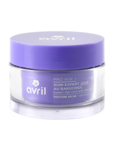 Avril Pro Age + Soin Expert Jour Bakuchiol Texture riche. Pot rechargeable 50ml