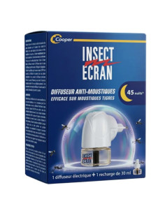 Insect Ecran Diffuseur Anti-moustiques. 1 diffuseur + 1 recharge 30ml