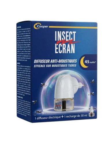 Insect Ecran Diffuseur Anti-moustiques. 1 diffuseur + 1 recharge 30ml
