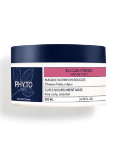 Phyto Boucles Intenses Masque Nutrition Démêlant Cheveux Frisés Crépus 200ml