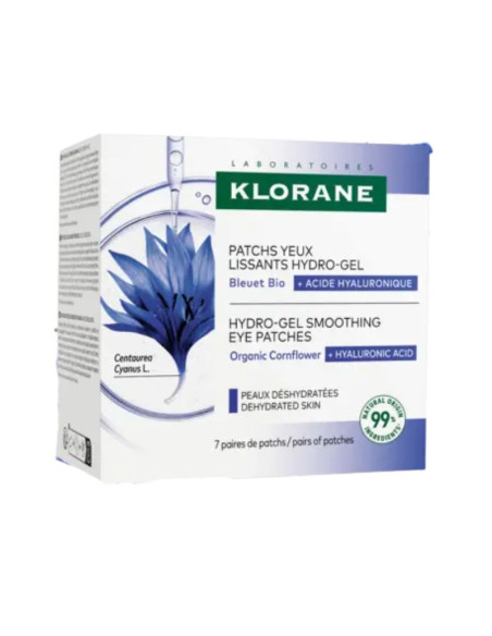 Klorane Bleuet Patchs Yeux Lissants Hydro-Gel x7 paires