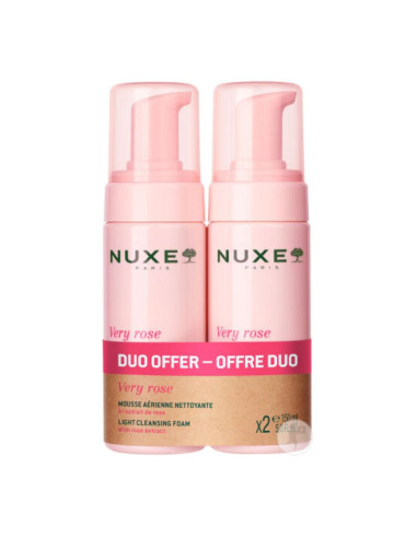 Nuxe Very Rose Mousse Aérienne Nettoyante Lot 2x150ml