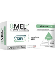 8:MEL+ Comprimé Mélatonine Complexe MEL+ 1mg 60 Comprimés