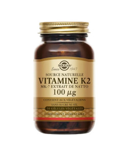 Solgar Vitamine K2  MK-7 Extrait de Natto. 50 gélules