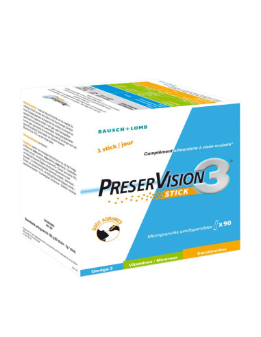 Preservision 3 Stick Microgranulés Orodispersibles 90 sticks