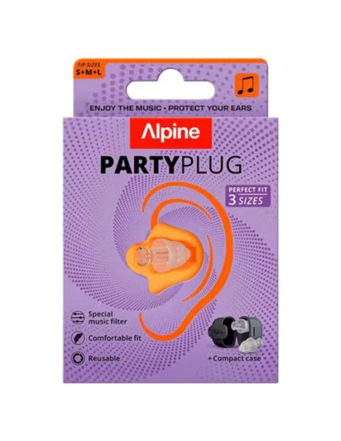Alpine PartyPlug Bouchons d'Oreilles Anti-Bruit Transparent