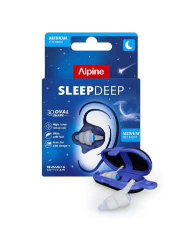 Alpine SleepDeep Bouchons d'Oreilles Sommeil Taille M