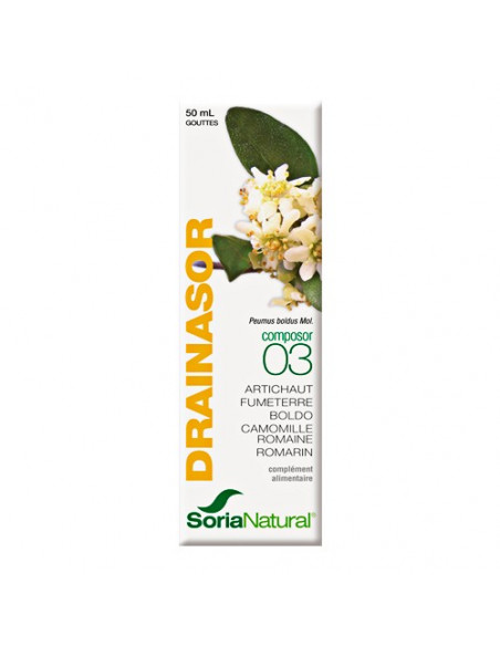 SoriaNatural Composor 03 Drainasor. 50ml - draineur / fonctions digestives