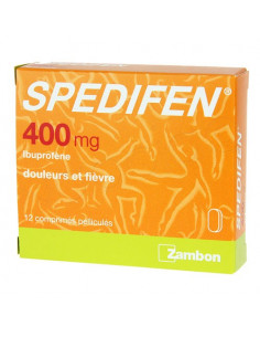 Spedifen 400 mg Ibuprofène Douleurs et Fièvre. 12 comprimés pelliculés