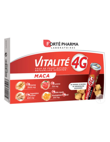 Forté Pharma Vitalité 4G Maca. 10 Doses à Boire