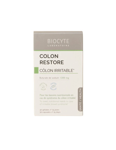 boite en hauteur blanche avec un cadran gris en haut de la boite et un petit carré vert