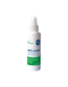 spray blanc avec étiquette verte