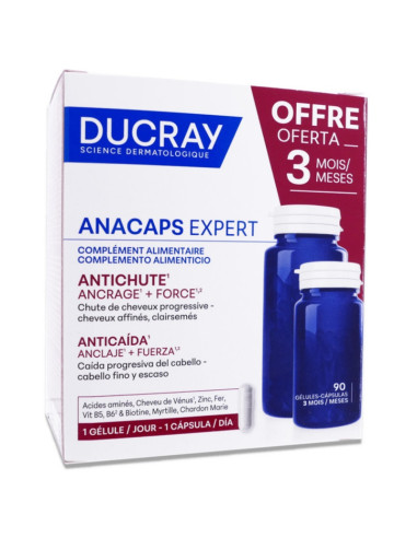 Ducray Anacaps Expert Complément Alimentaire Antichute. 90 Gélules