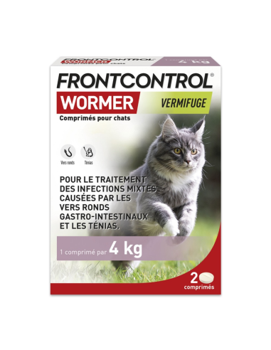 Frontcontrol Wormer Vermifuge Comprimés Chats. x2