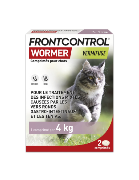 Frontcontrol Wormer Vermifuge Comprimés Chats. x2