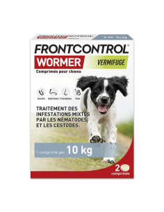 Frontcontrol Wormer Vermifuge Comprimés Chiens. x2