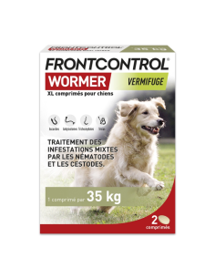 Frontcontrol Wormer XL Vermifuge Comprimés Chiens. x2
