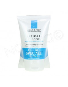 Lipikar Xerand Crème Mains Réparatrice. Lot 2x50ml