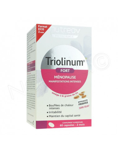Triolinum Fort Ménopause. 60 capsules - Cure 2 mois