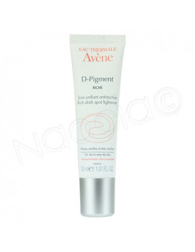 Avène D-Pigment Riche Soin Unifiant anti-Tâches. Tube 30ml