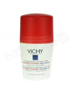 Vichy Détranspirant Intensif 72h Transpiration excessive. Roll-on 50ml