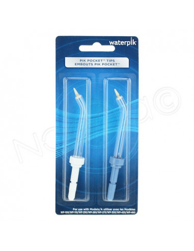 Waterpik Embouts Pik Pocket. x2 embouts pour Modèles WP100