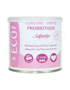 Saforelle Probiotique Florgynal Tampons x22 Flux normal