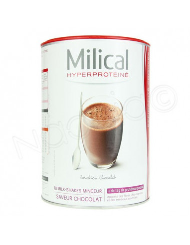 Milical Hyperprotéiné Milk-Shake Minceur Chocolat. 18 portions 30g - ACL 9671316