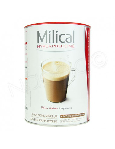 Milical Hyperprotéiné Matin Plaisir Boisson Minceur Cappuccino. 18 portions de 30g
