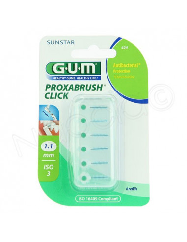 Gum Proxabrush click Recharge 1.1mm x6