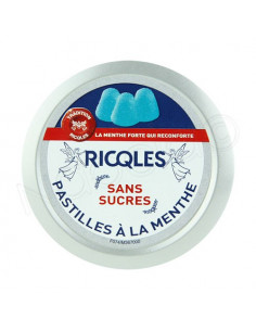 Ricqles Pastilles à la menthe sans sucres Boite 50g