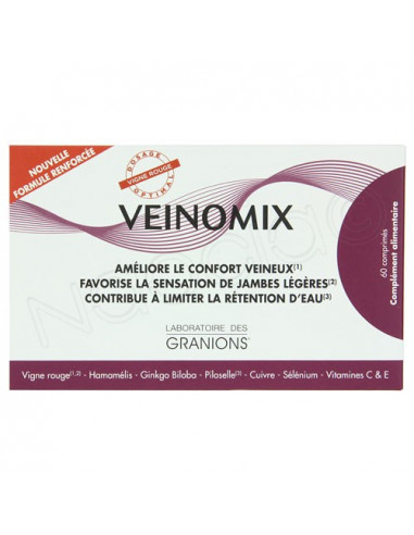 Veinomix Confort et Légèreté des Jambes. 60 comprimés