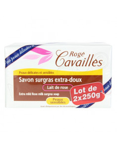 Rogé Cavailles Savon surgras extra-doux Lait de rose. Lot de 2x250g - ACL 4682166