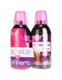 Offre Spéciale Milical Draineur Minceur Ultra - Goût Cassis. Lot de 2 flacons de 500ml - ACL 4247861