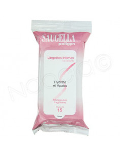 Saugella Poligyn Lingettes Intimes. Packet fraicheur 15 lingettes