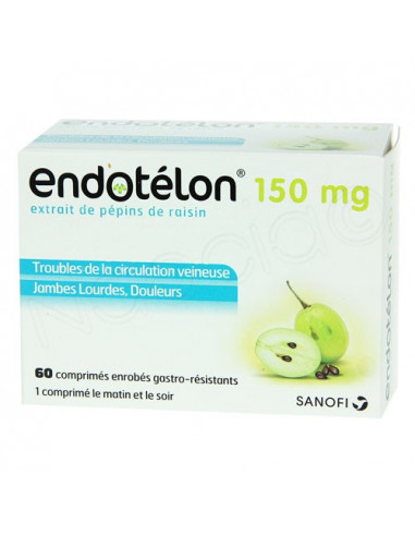 Endotélon 150 mg Pépins de Raisin. 60 comprimés