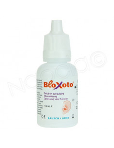 Bloxoto Solution Auriculaire Mycose Eczema Dermatite. 15ml