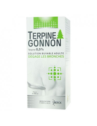 Terpine Gonnon 0.5 pour cent Solution buvable adultes Flacon 200ml