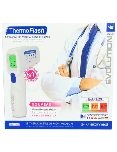 ThermoFlash Thermomètre Médical Sans Contact MicroSecond Flash LX-260T Evolution