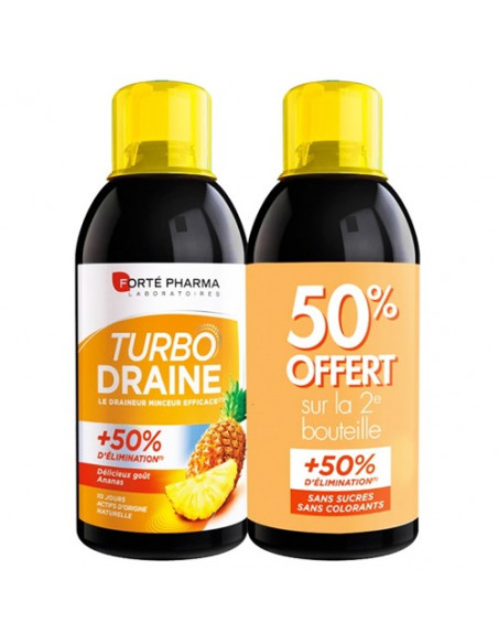 Forté Pharma Turbo Draine Goût Ananas Lot 2x500ml Forté Pharma - 2