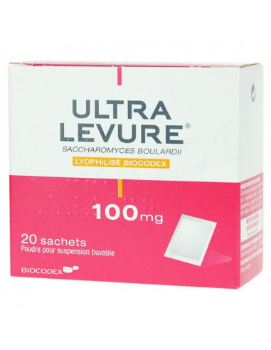 Ultra Levure Lyophilisé Biocodex 100mg 20 sachets