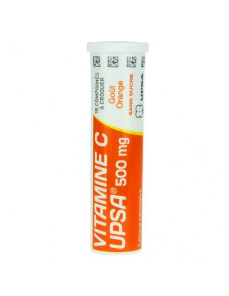 Vitamine C UPSA 500 mg 30 comprimés à croquer goût Orange  - 2
